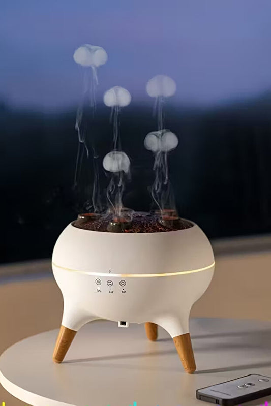 AURALIS Denizanası Hava Nemlendirici - Esansiyel Yağı Hediye - 6 Renk Işık